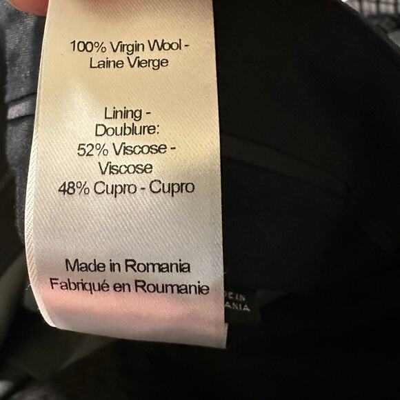 JOSEPH 100% Virgin Wool Straight Leg Mid-Rise Trousers, Gray, Size EU 40/ US 12 - Picture 7 of 7